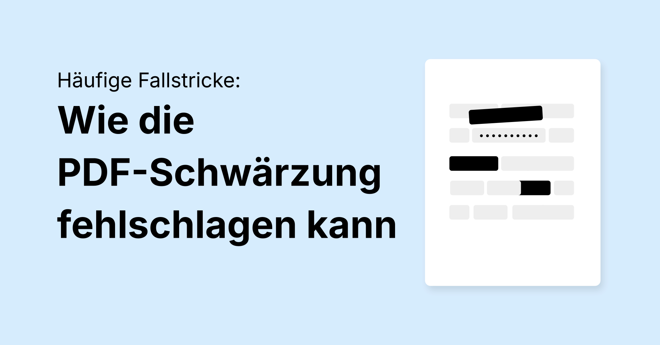Wie die PDF-Schwärzung fehlschlagen kann